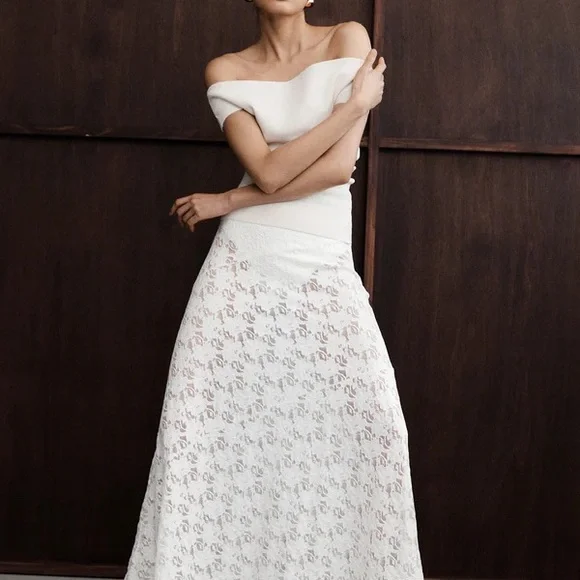 chinese dress ladies Lacy Sleeveless Linen Mini Dress in White by Dissh